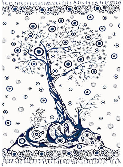 Aquablue Prosop De Plajă Din Bumbac Cu Franjuri 220x200cm