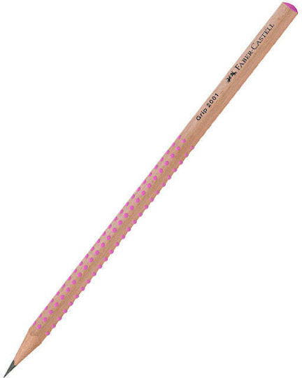 Faber-castell Молив Awf Grip 2001 Natural Hb Естествено Дърво Розов