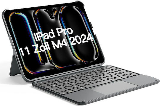 Inateck Ace Touch Tastatur-Hülle Ipad Pro 11 Zoll Qwertz Grau