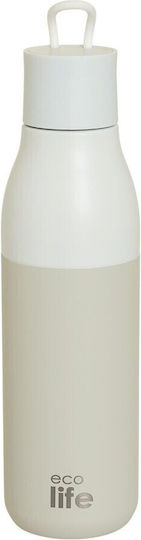 Ecolife Термос Бутилка Неръждаема Стомана Без BPA 750ml Крем