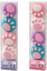 Radiergummis Cat's Paw 4 Junior Koffer Mix Radiergummis Cat's Paw 4 Junior Koffer Mix