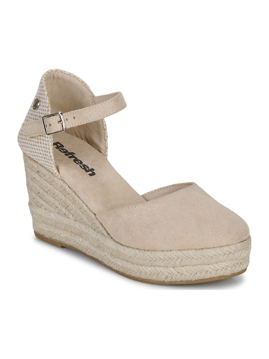 Refresh Sommer Damenplattformen Beige