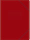 Plasticized Cardboard File Folder with Rubber Band 25x35cm Red