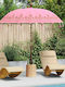 Hängender Rundschreiben Holz Rosa Sonnenschirm Φ2.6xΥ2.6m