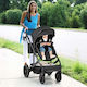 Costway Reversible 3 in 1 Baby Stroller Black