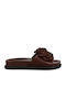 Damen Flache Sandalen Braun