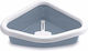 Stefanplast Sprint Corner Cat Litter Tray Blue W40 x D56 x H14cm