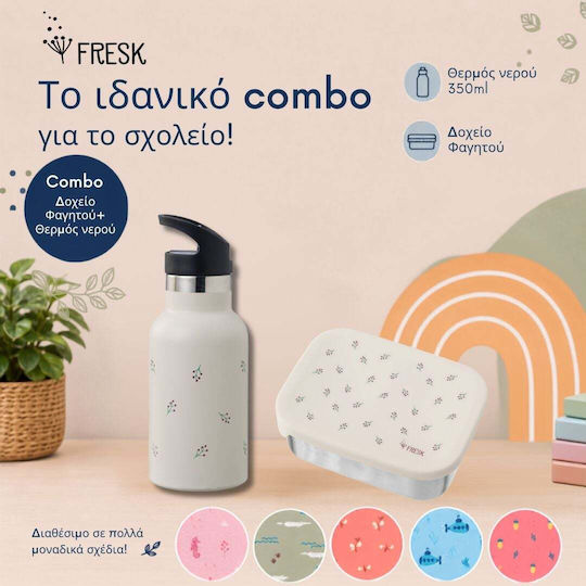 Kids Water Bottle Thermos Silicone With Straw Coffee 350ml