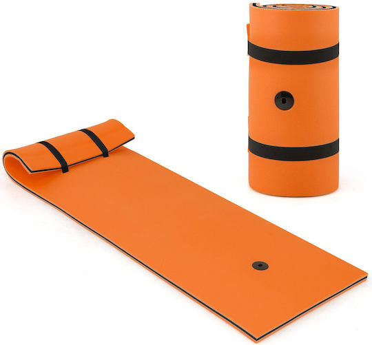 Costway Saltea Gonflabilă Pentru Plajă Pentru Copii Portocalie 210.8x66cm