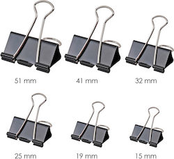 Clips Negru M&G 41mm Pachet 12 Bucăți