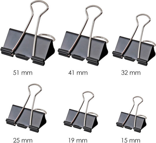 M&G Büroklammern Schwarz 41mm Paket 12 Stück