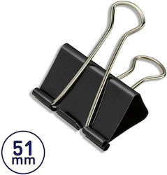 Clips Negru M&G 51mm Pachet 12 Bucăți