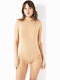 Micromondal Bodysuit Cu Guler Înalt Zapone Bej 1117mp