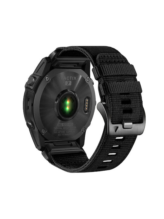Nylon Strap Garmin Fenix 5s 6s 7s 8 43mm Epix Gen 2 42mm Descent Mk2s/mk3 43mm D2 Delta S Mach 1 Pro 43mm Instinct 2s Black