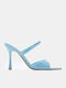 Mules With High Heel In Light Blue Colour