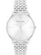 Calvin Klein Luxe Ceas Dama 34mm Baterie Cu Brățară Argintie Din Oțel Inoxidabil