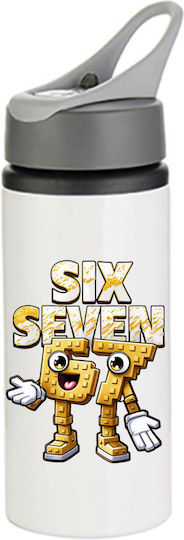Бутилка Six-seven 650ml Бял Сив Капак