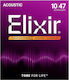 Elixir Light Σετ Χορδών Phosphor Bronze Ακουστικής Κιθάρας 10 - 47"