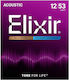 Elixir Light Einstellen Χορδών 80/20 Bronze Akustikgitarrensaiten 12 - 53