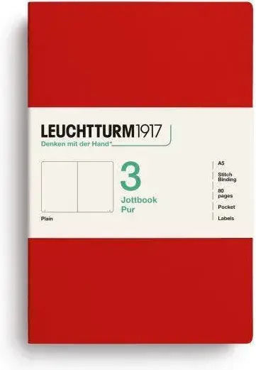 Leuchtturm1917 Leuchtturm1917 Notizbuch A5 mit Weißen Seiten Rote