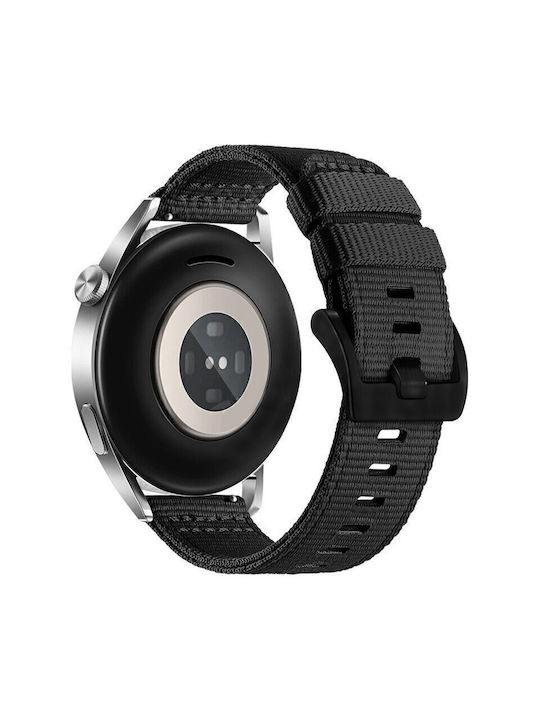 Curea Woven Nylon Garmin Forerunner 255 Vivoactive 4 Venu 2 45mm Negru
