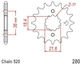 Front Sprocket 280 13T Premium Mhq