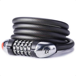 Rockbros Bicycle Lock Cable Lock with Combination Grey