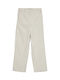 Damen Hochgeschnittenes Leinenhose in Gerader Bein Stil Gestreift Snow White W China Blue Streifen