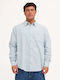 Long Sleeve Denim Shirt in Regular Fit Blue