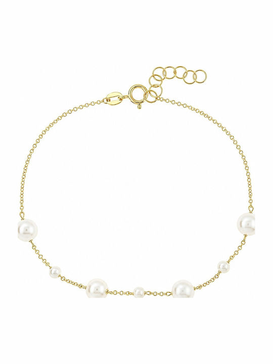 Senzio Belibasakis Women's Bracelet Gold 14K with Pearls
