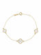 Senzio Belibasakis Women's Gold 14K Chain Bracelet with Pearls