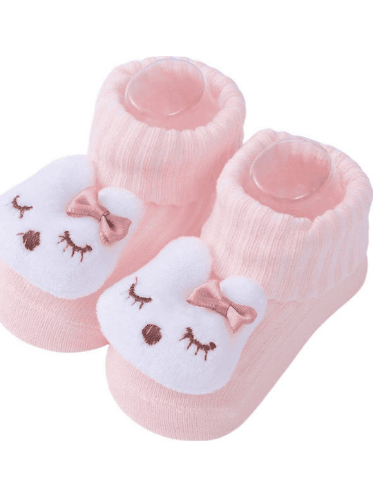 3D Cute Cotton Socks Bunny Figure Pink
