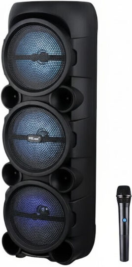 Karaoke Speaker with Wireless Microphone and Lighting Effects 721858 Black
