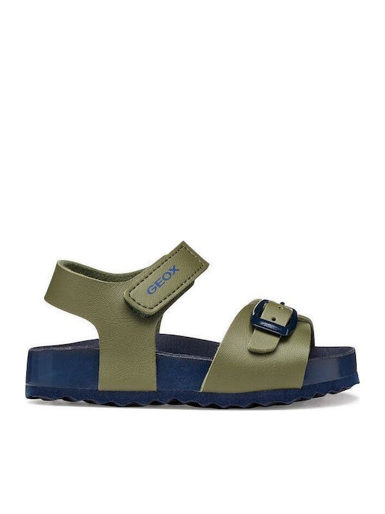 Geox Παιδικά Πέδιλα B Sandal Chalki Χακί