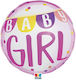 Foil Balloon 18 Baby Girl 46cm