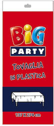 Plastic Red Party Tablecover 137 X 274 Cm