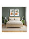 Wooden Beige Bedside Tables 2 Pieces 36x33x60cm