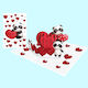Greeting Card Origami Panda Love