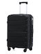 Sunshine Medium Travel Suitcase Black Height 65cm