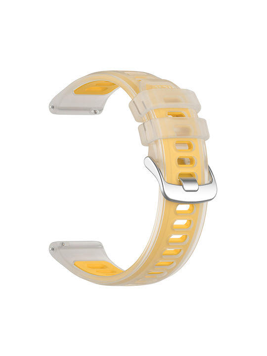 Λουράκι Σιλικόνης Semi-transperent Pattern Amazfit Gtr 4 46mm Yellow