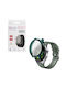 Volte-Tel Edge Cover Plastic Case with Tempered Glass in Green Colour for Xiaomi Watch 5
