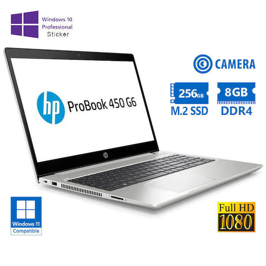 HP ProBook 450 G6 Überarbeitet Note A 15,6" (Kern i5-8265U/8GB/256GB SSD/Ohne Betriebssystem)