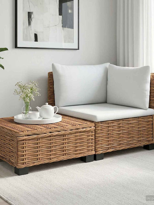 Outdoor Corner Rattan Sofa With Cushions 67x60x30cm
