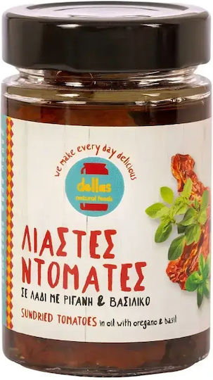 Lagerstabile Lebensmittel Sonnengetrocknete Tomaten in Öl mit Oregano Basilikum 190g Dellas Natural Foods