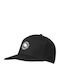 Kappen Jockey mit Gerade Schirm Schwarz