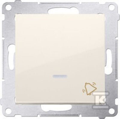 Simon 54 Premium Бутонен Звънец Модул С LED Подсветка 16АХ 250V Винтови Клеми Крем Dd1al.01/41
