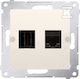 Simon 54 Hdmi+computer Socket Rj45 Cat.6 Cream ...