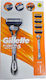 Gillette Razor With Refillable 5 Blades Head