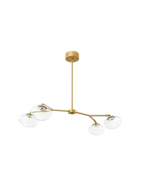 Luma Ceiling Light Gold LED With Warm White Light 80x37cm