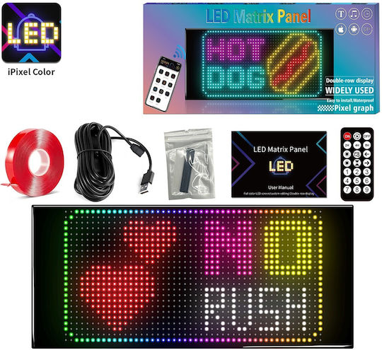 GloboStar Scrollendes LED-Schild Einseitig Wasserdicht 48x24cm RGB